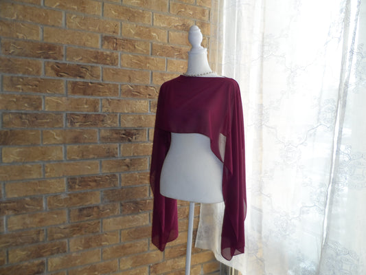 artisanal fuchsia chiffon cape top
